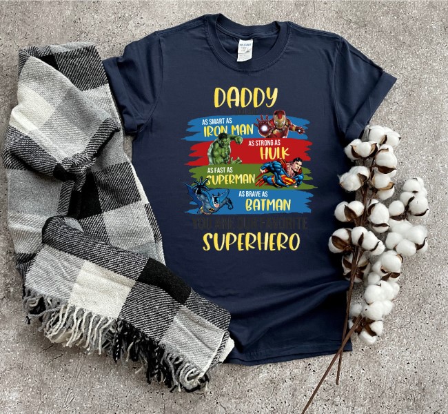 Father's Day Gift Superhero Dad T-Shirt