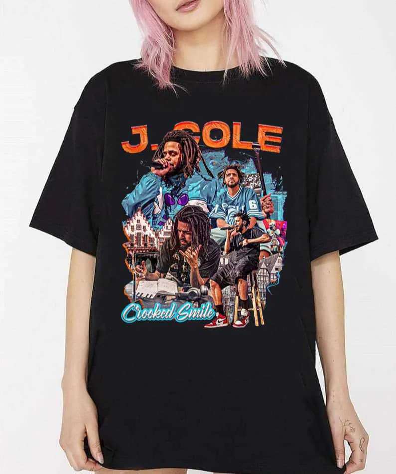 Vintage J Cole Rapper Crooked Smile Classic T Shirt