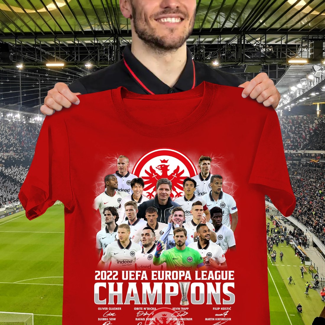 Eintracht Frankfurt 2022 UEFA Europa League Champions Signed Shirt