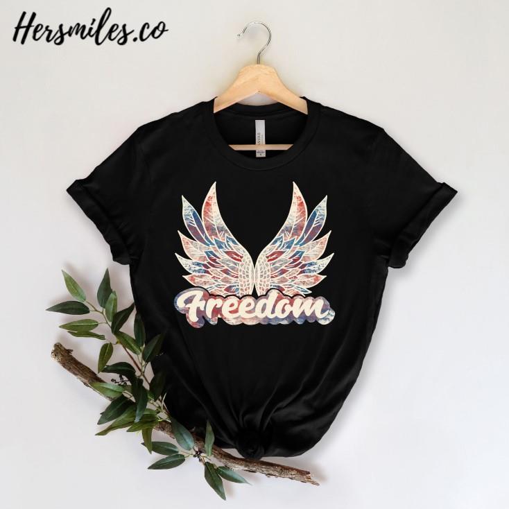 Freedom 4th of July Patriotic Wings Shirt