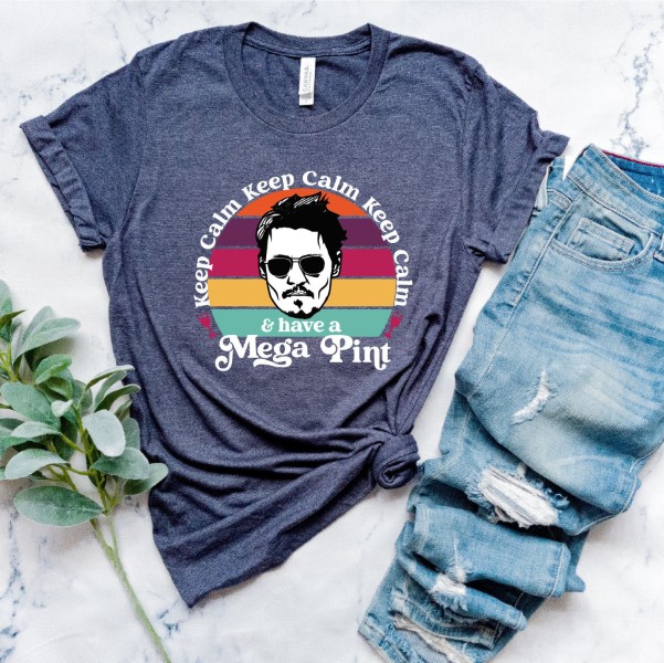Johnny Depp Keep Calm & Have A Mega Pint Unisex T-Shirt