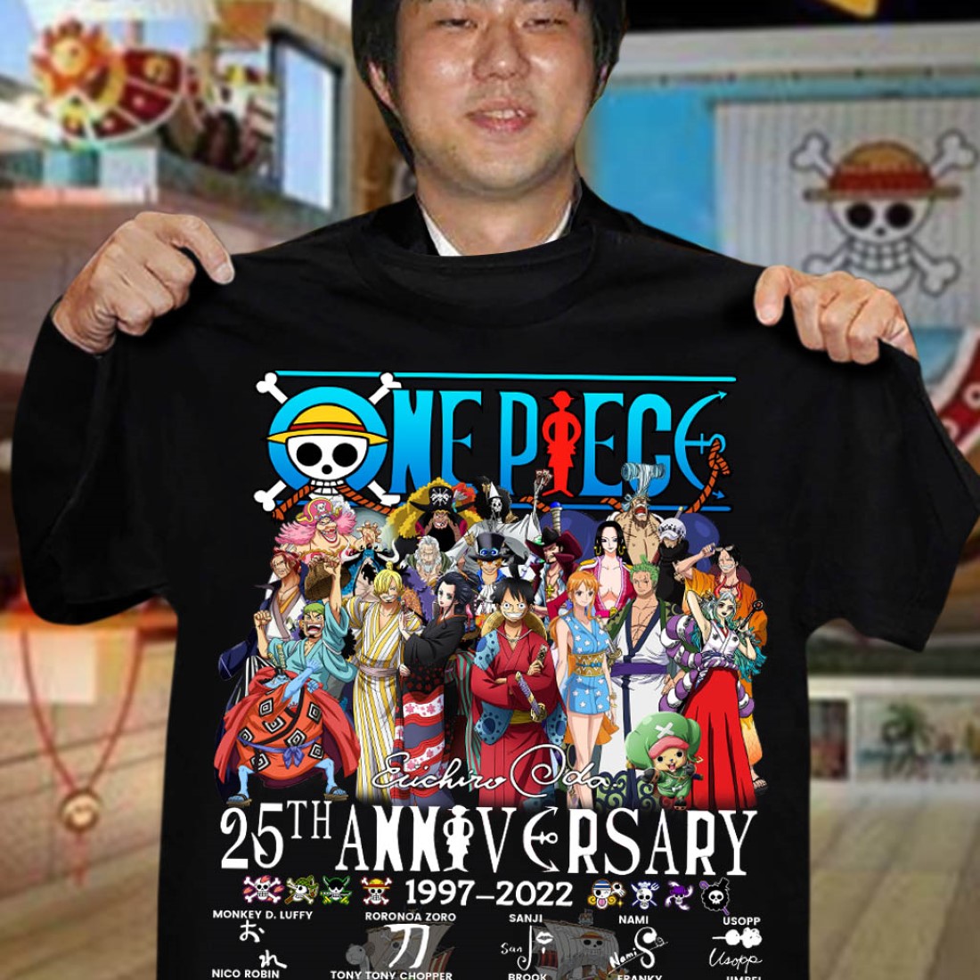 Manga One Piece 25th Anniversary 1997-2022 Eiichiro Oda Thank Memories Shirt