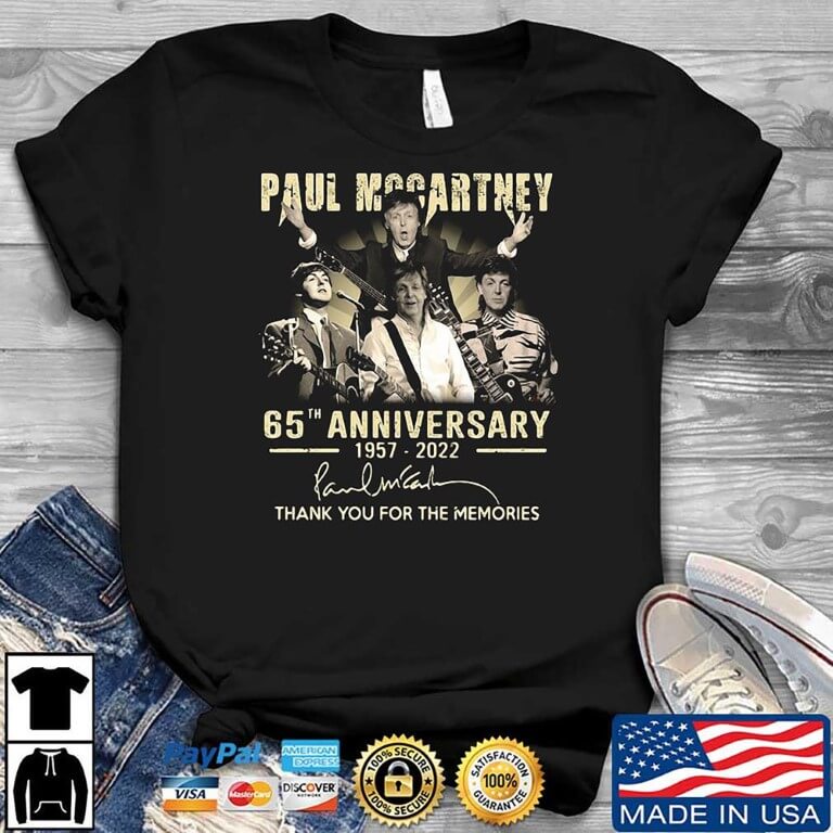 Paul McCartney 65th anniversary 1957-2022 Memories Signature Shirt