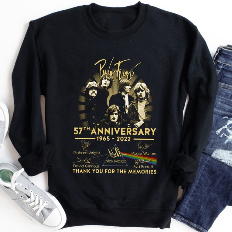 Pink Floyd 57th Anniversary 1965-2022 Signatures Shirt
