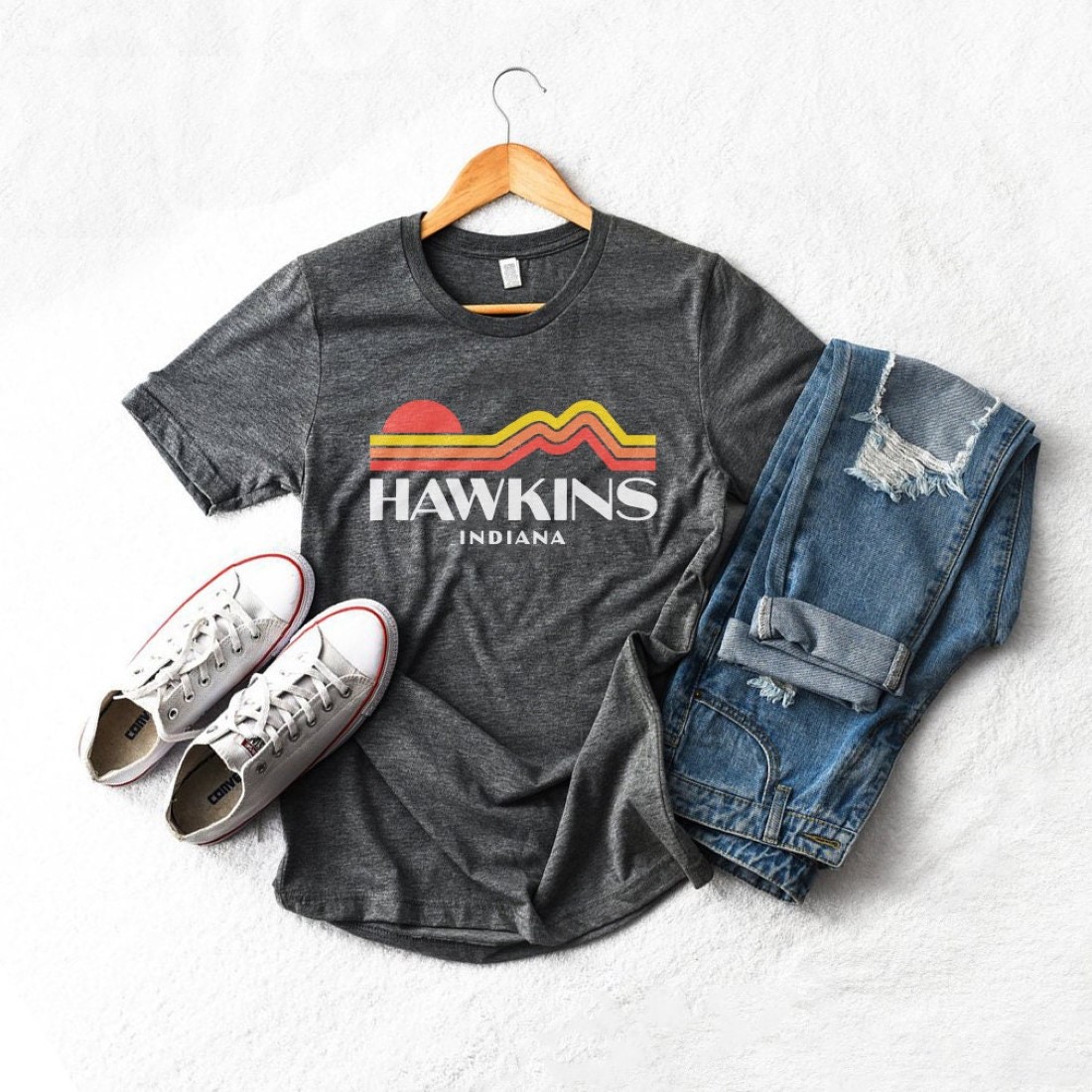 Retro Stranger Things 4 Hawkins Indiana Unisex T-Shirt