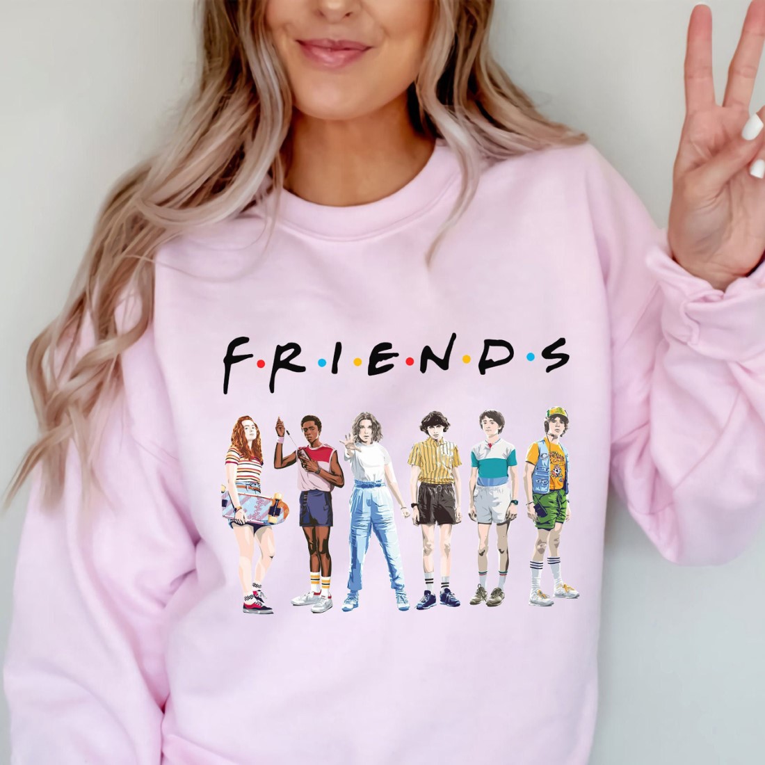 Stranger Things 4 Characters Friends T-shirt