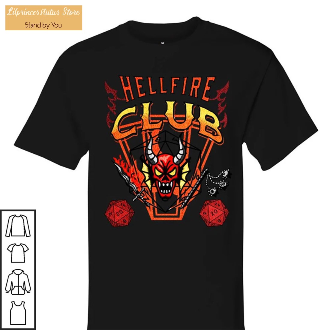 Stranger Things 4 Hellfire Club Fan Art T-Shirt