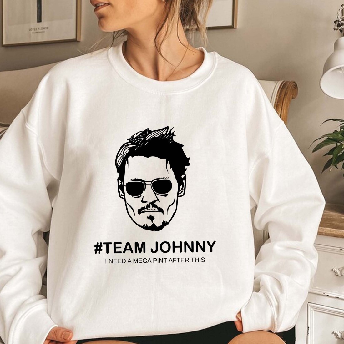 Team Johnny Depp I Need A Mega Pint After This T-Shirt