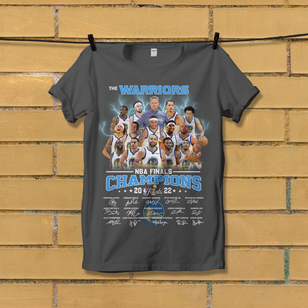 The Warriors State NBA Finals 2022 Champions Signatures T-Shirt