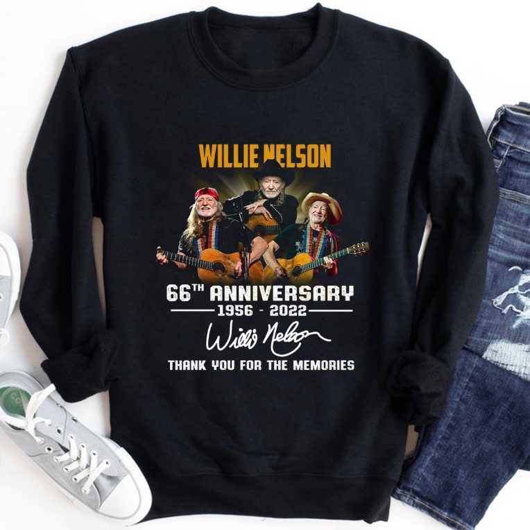 Willie Nelson Signature 66th Anniversary 1956-2022 Shirt
