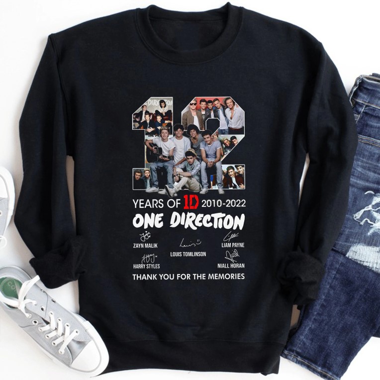 Year Of 10 2010-2022 One Direction Signatures Memories T-Shirt