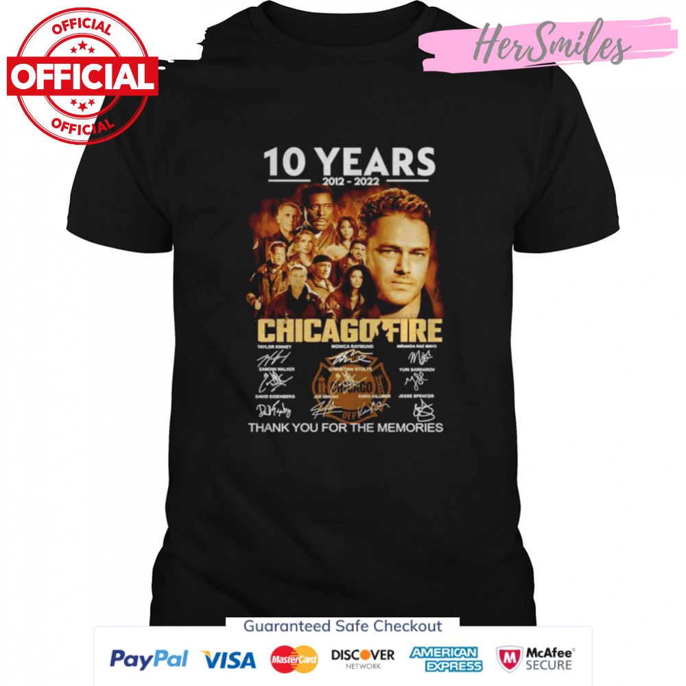 10 years 2012-2022 Chicago Fire signatures shirt