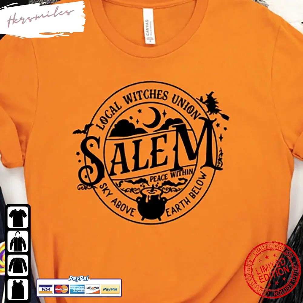 Local Witches Union Salem T  Halloween Boho Witch  T-Shirt