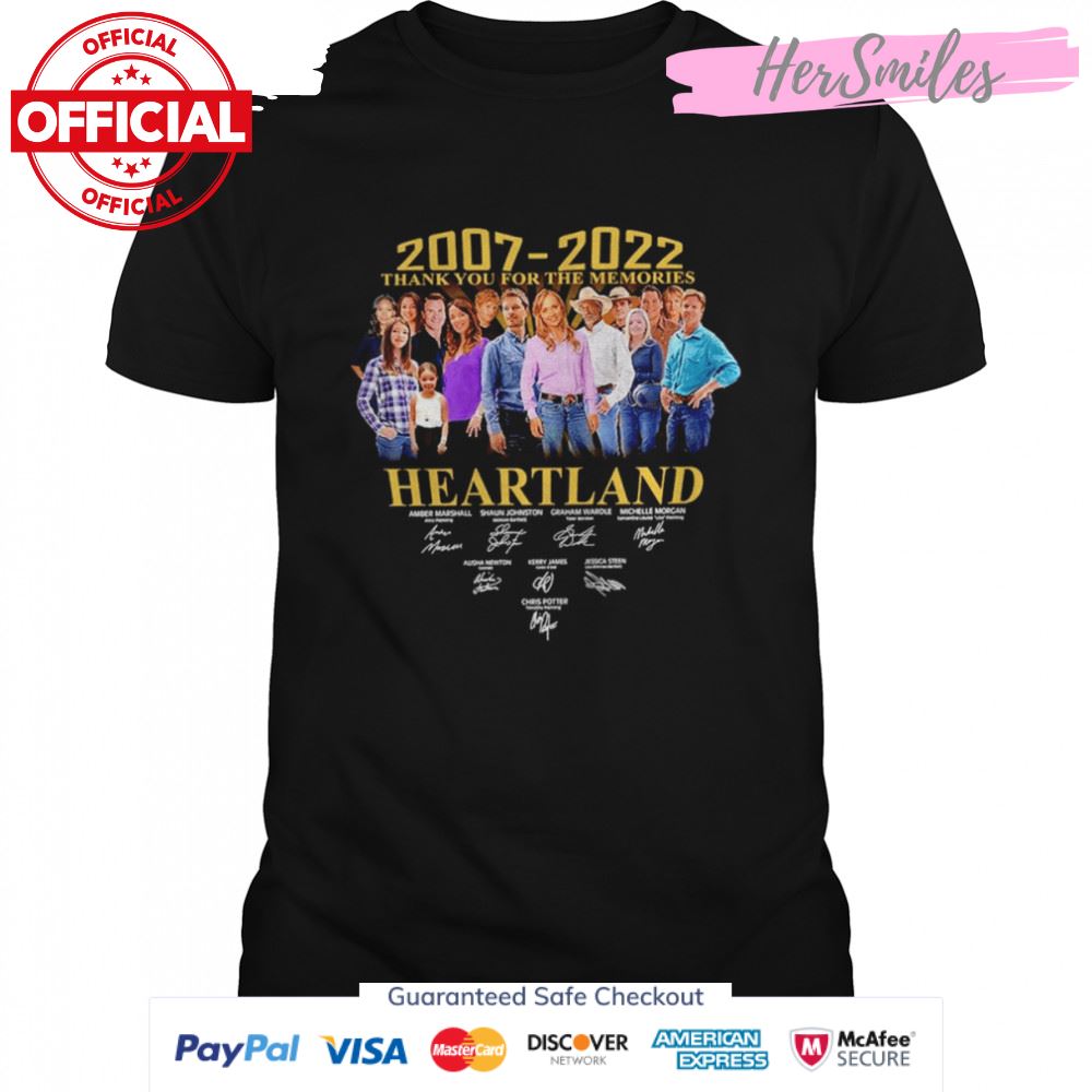 2007 2022 thank you for the memories Heartland signatures shirt