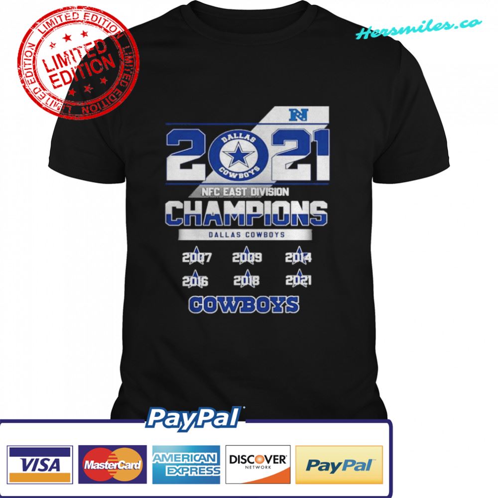2021 NFC East Division Champions Dallas Cowboys 2007 2021 shirt