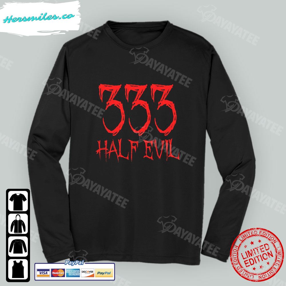 333 Half Evil Halloween Horror Shirt Tank Top Funny Spooky Satanic Joke T-Shirt
