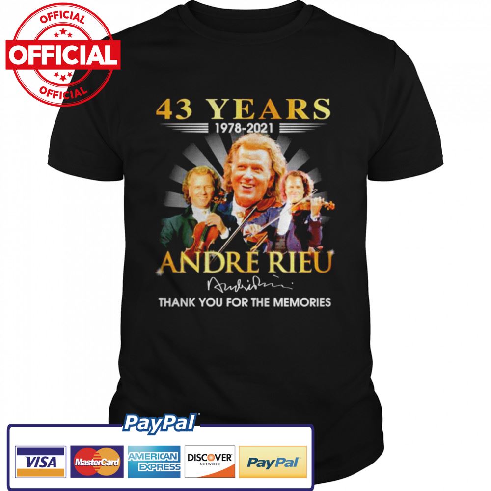 43 years 1978-2021 Andre Rieu signature shirt