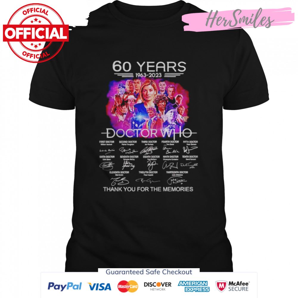 60 years Doctor Who 1963 2023 signatures shirt