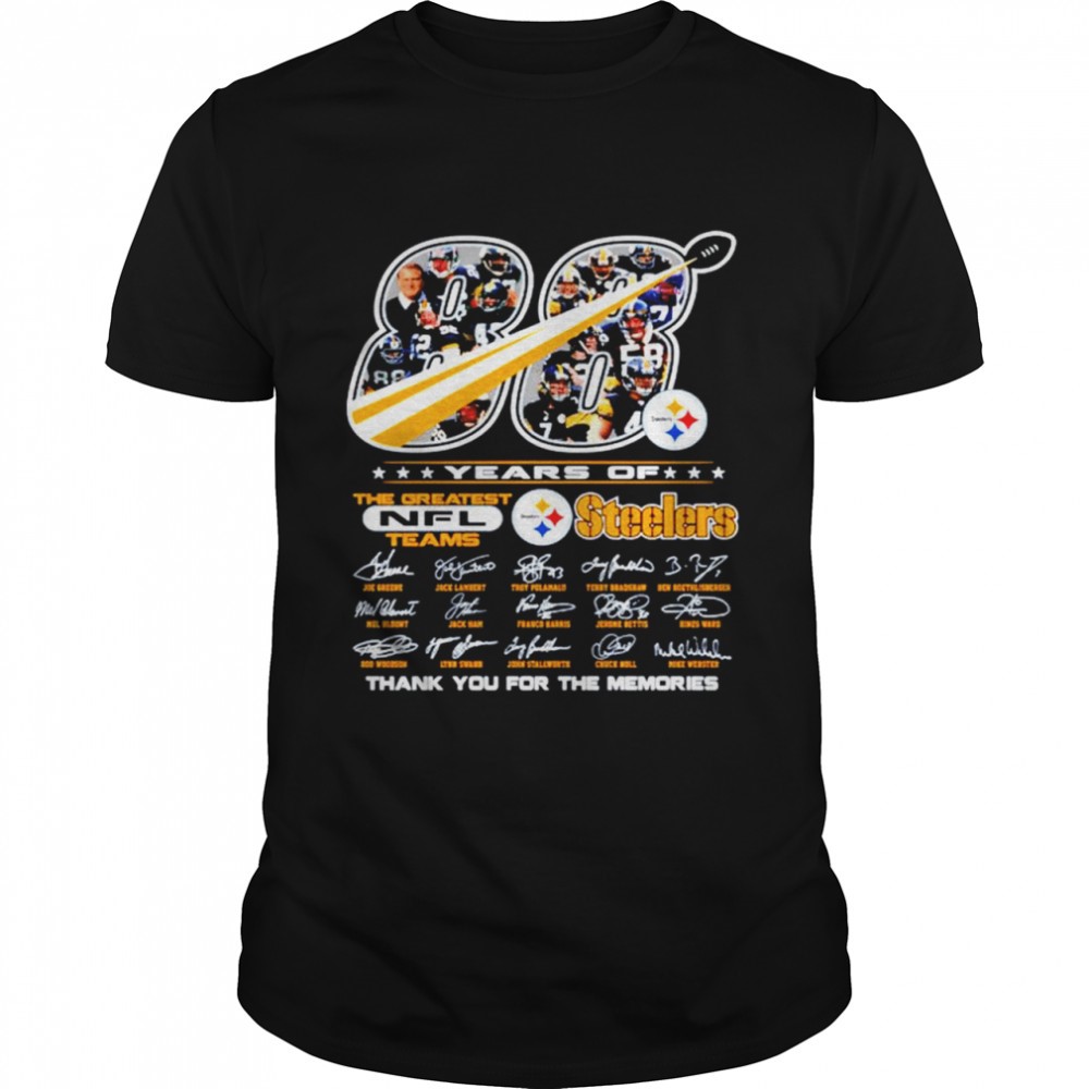 88 years of the greatest NFL teams Pittsburgh Steelers thank you for the memories shirt