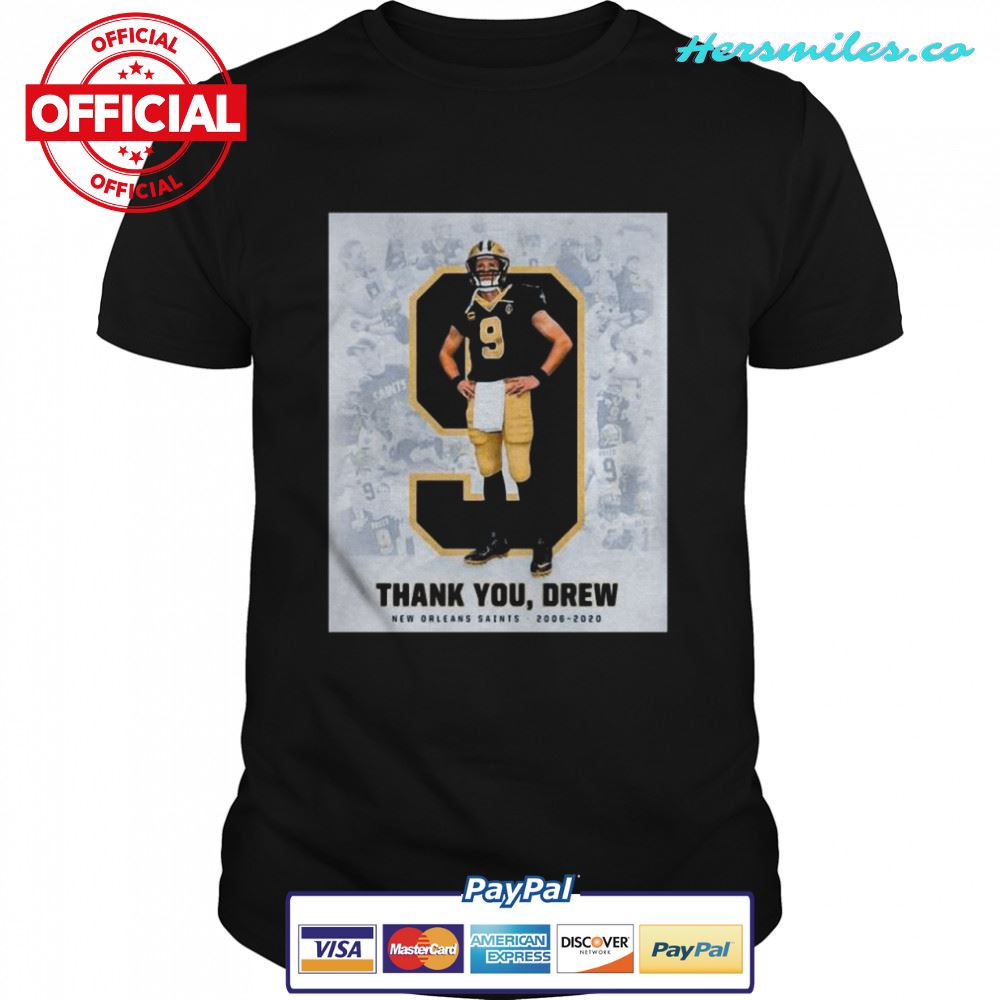 9 Drew Brees Thank You Drew New Orleans Saints shirt
