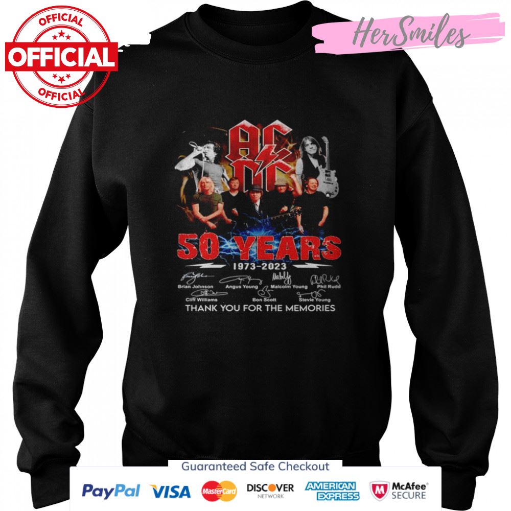 ACDC 50 Years 1973-2023 Signature Shirt - Hersmiles