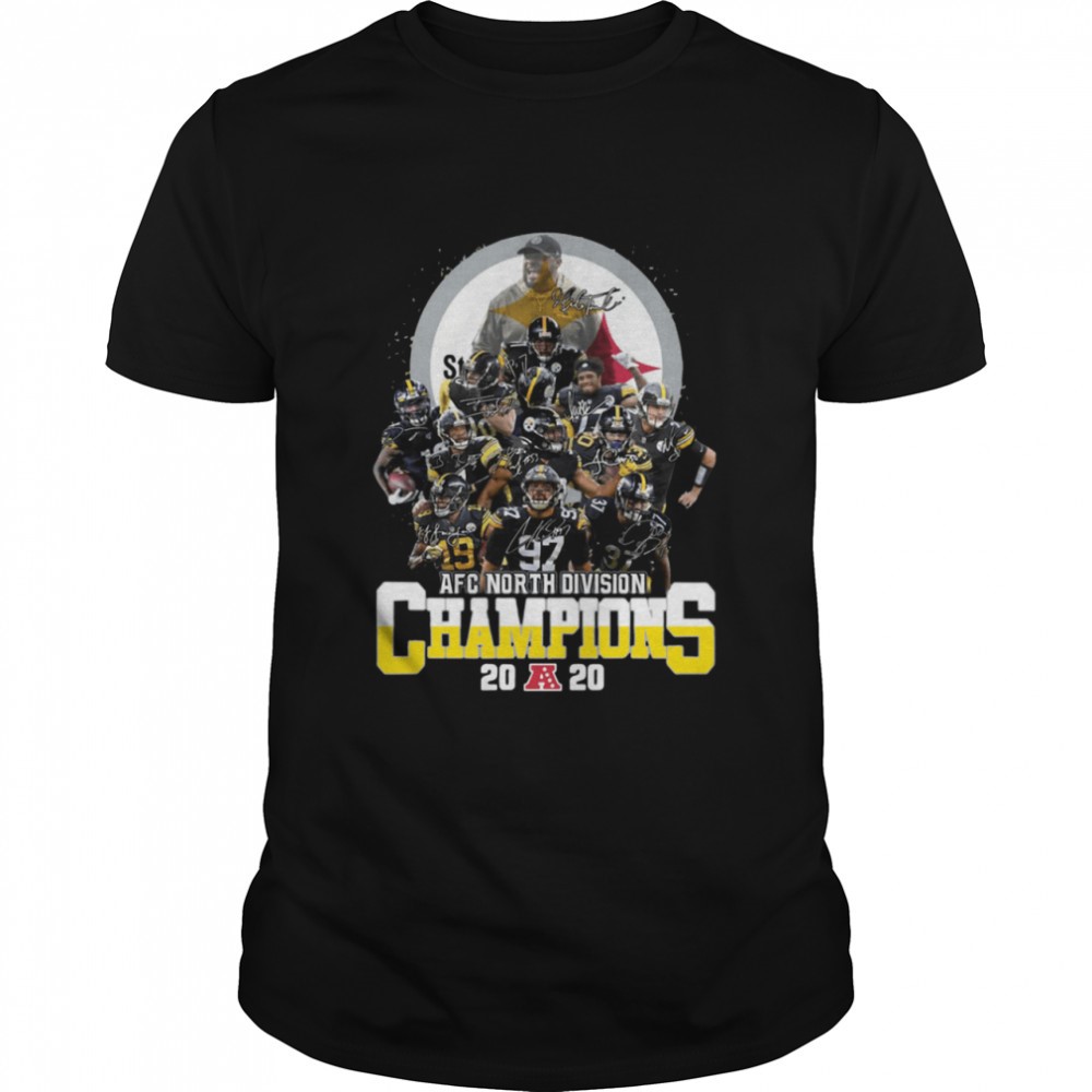 AFC North Division Champions Pittsburgh Steelers Signatures shirt