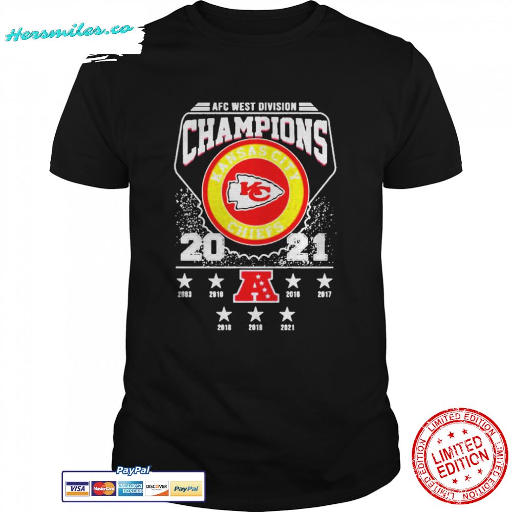 AFC West Division Champions Kansas City Chiefs 2021 Shirt