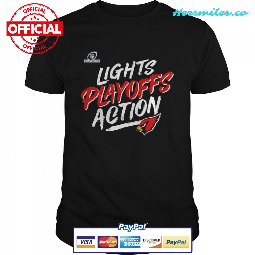arizona Cardinals 2021 NFL Playoffs Bound Lights Action shirt