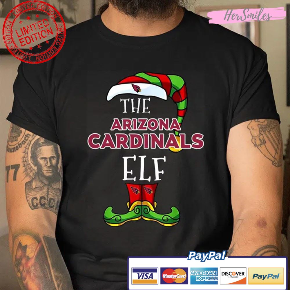 Arizona Cardinals Christmas ELF Funny NFL T Shirt