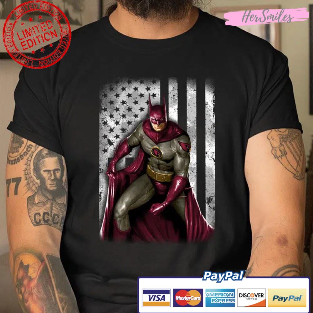 Arizona Cardinals NFL Football Batman DC American Flag T Shirt