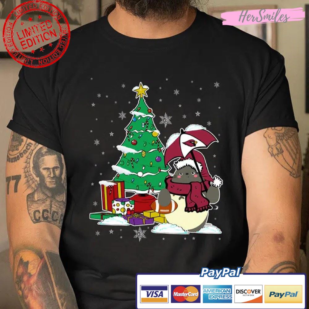Arizona Cardinals NFL Football Cute Tonari No Totoro Christmas Sports T Shirt
