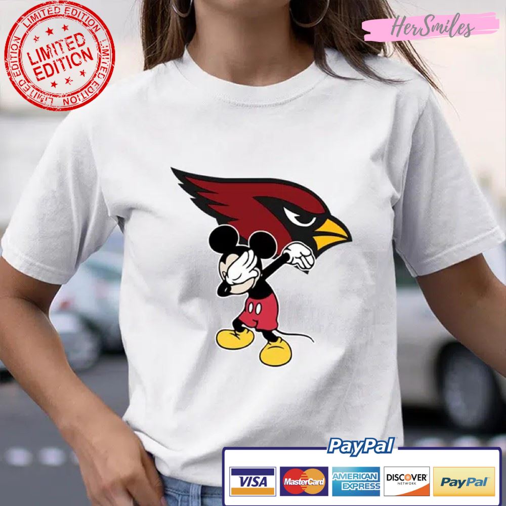 Arizona Cardinals NFL Football Dabbing Mickey Disney Sports T Shirt