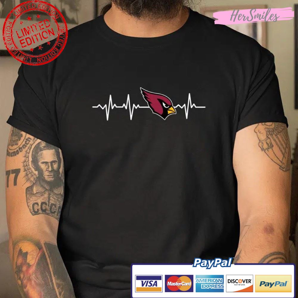 Arizona Cardinals NFL Football Heart Beat T Shirt