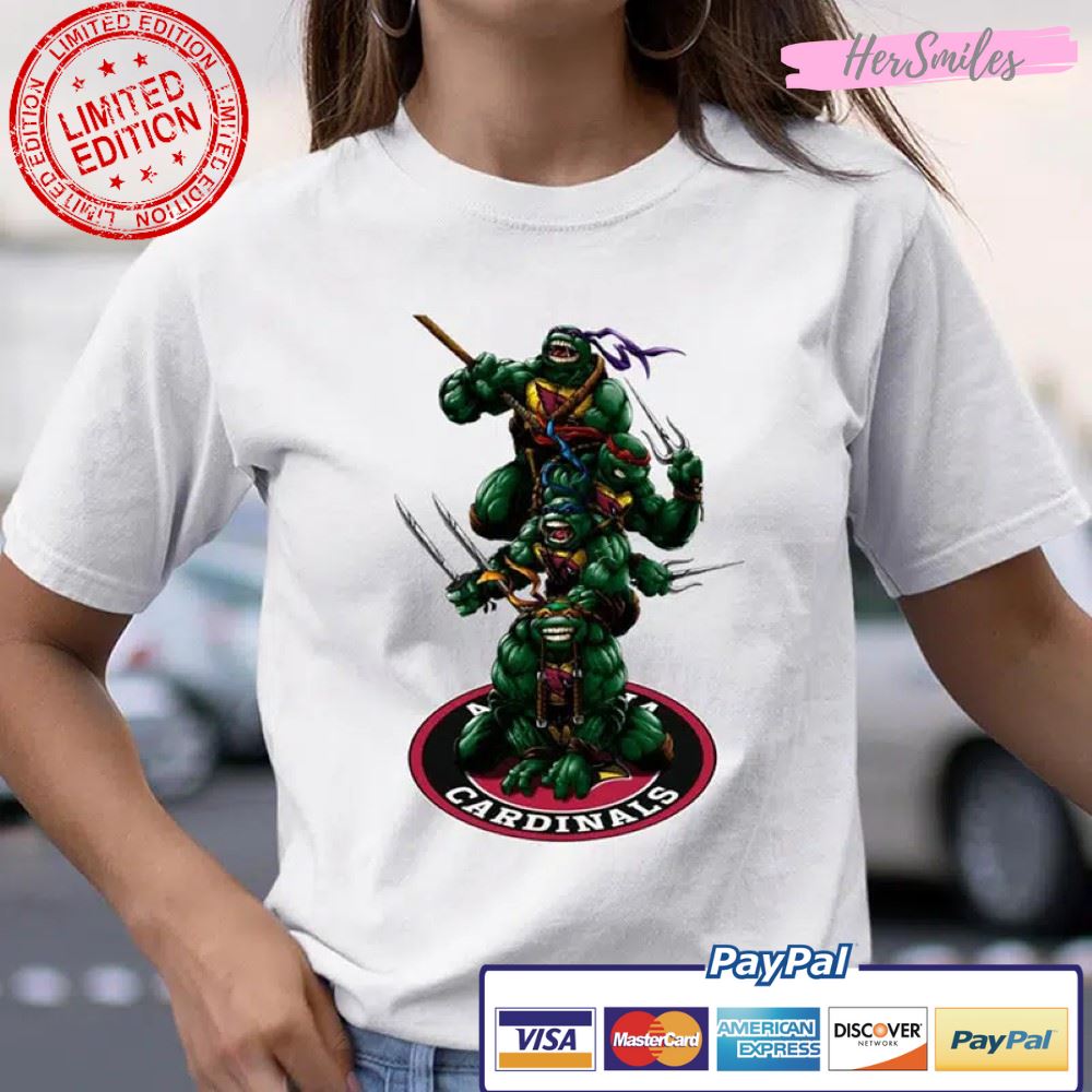 Arizona Cardinals Teenage Mutant Ninja Turtles T Shirt