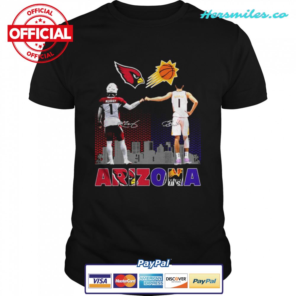 Arizona sport Arizona Cardinals Kyler Murray and Phoenix Suns Devin Booker signatures shirt