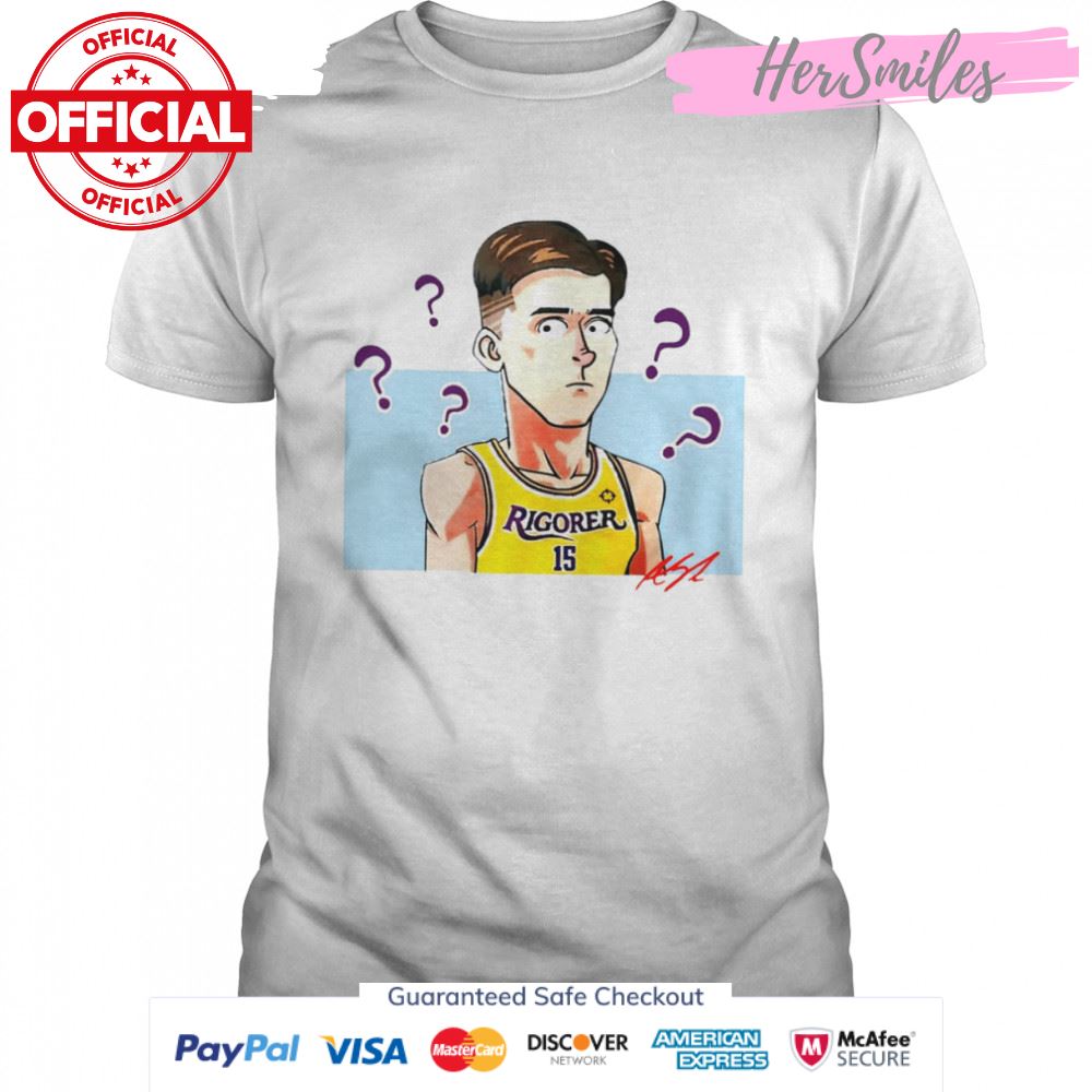 Austin Reaves Los Angeles Lakers Cartoon Signature 2022 T-shirt - Hersmiles