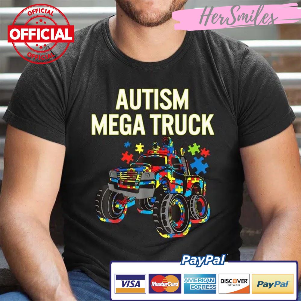 Autism Mega Truck Shirt Monster Truck Autism Awareness Shirt