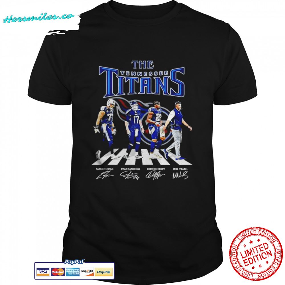 Awesome the Tennessee Titans abbey road signatures shirt