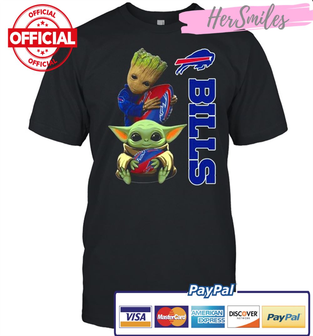 Baby Yoda And Groot Hug Rugby Buffalo Bills 2021 shirt