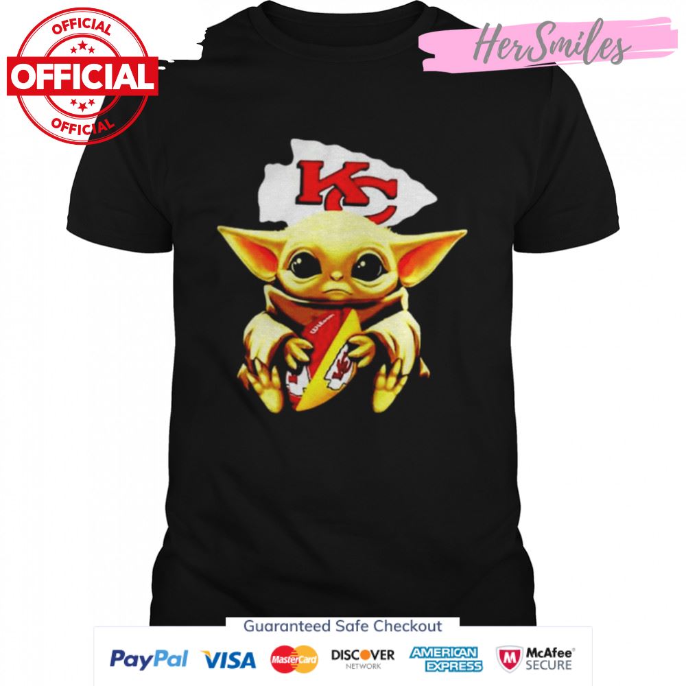 Baby Yoda Hug Kansas City Chiefs Logo shirt