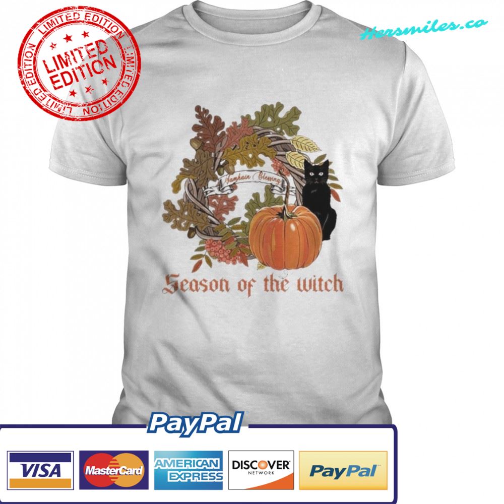 Black Cat Samhain Blessing Season of the Witch shirt