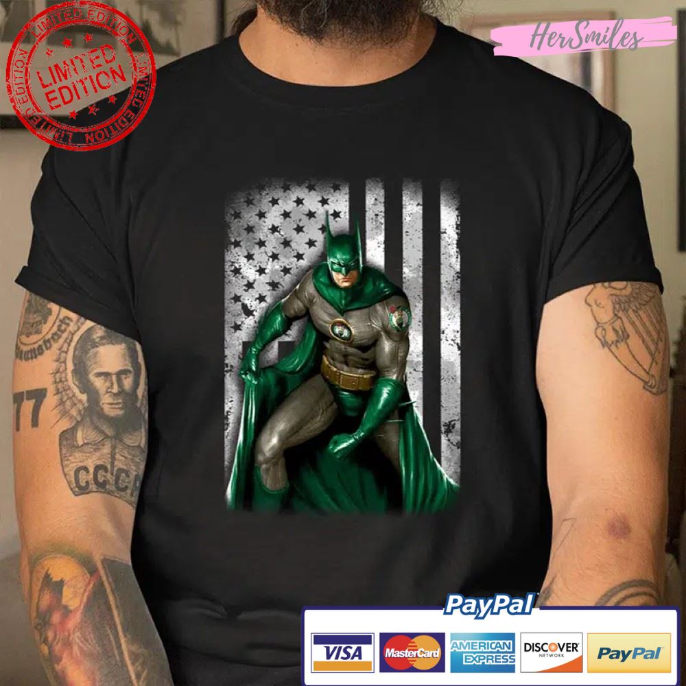 Boston Celtics Batman DC American Flag T Shirt