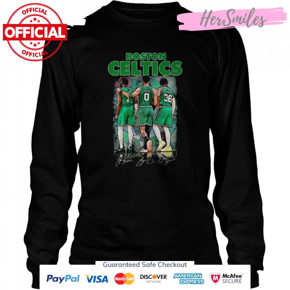 Boston Celtics Brown Tatum Smart signatures shirt Boston Celtics Brown Tatum Smart signatures shirt