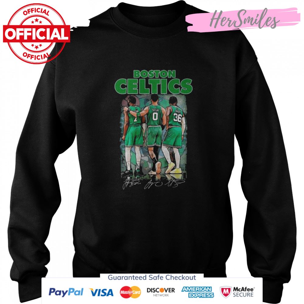 Boston Celtics Brown Tatum Smart signatures shirt Boston Celtics Brown Tatum Smart signatures shirt