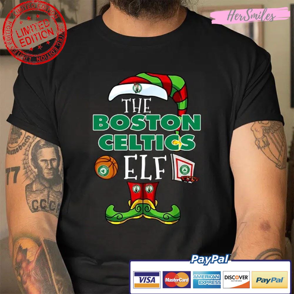 Boston Celtics Christmas ELF Funny T Shirt