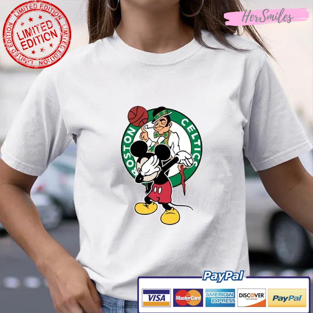 Boston Celtics Dabbing Mickey Disney T Shirt