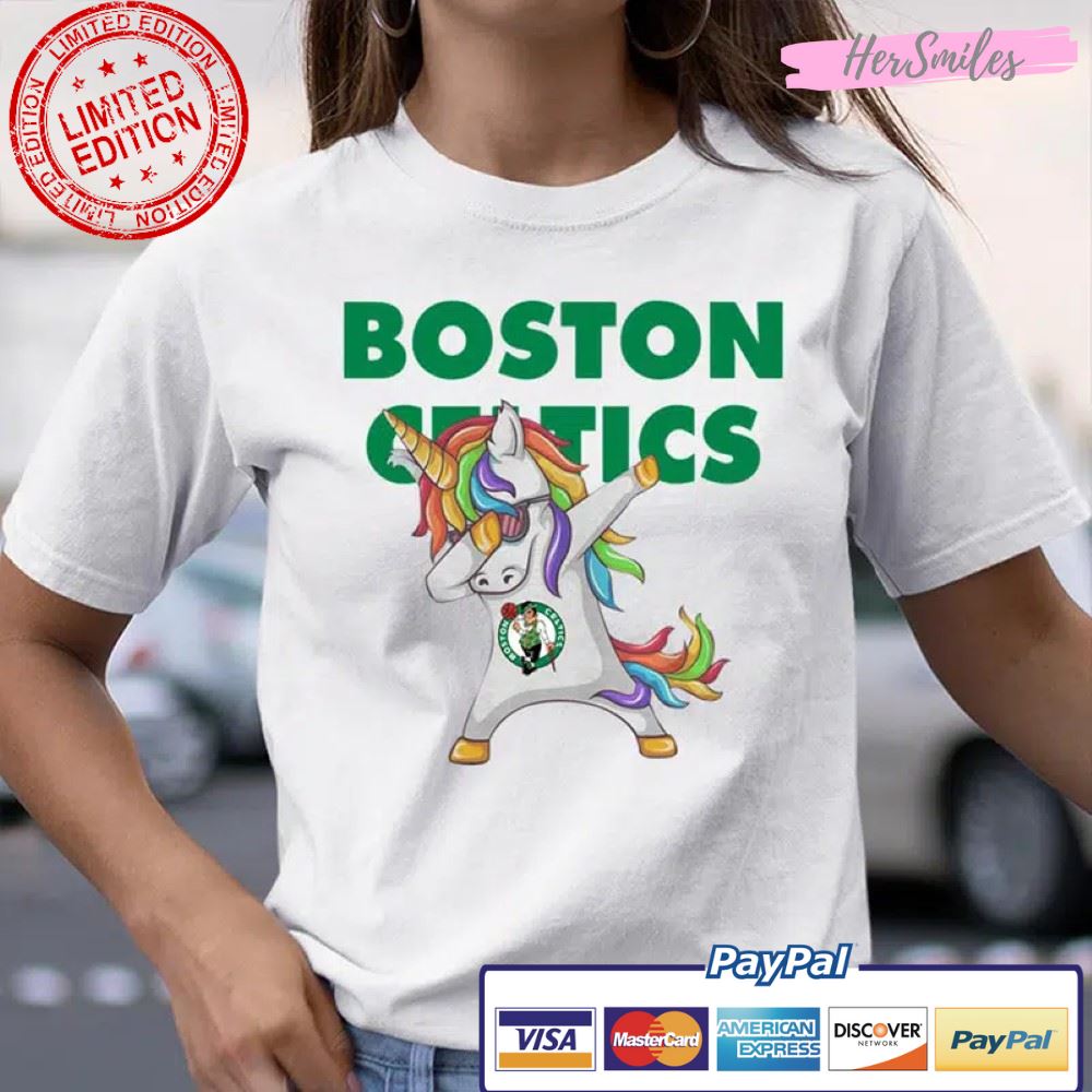 Boston Celtics Funny Unicorn Dabbing T Shirt