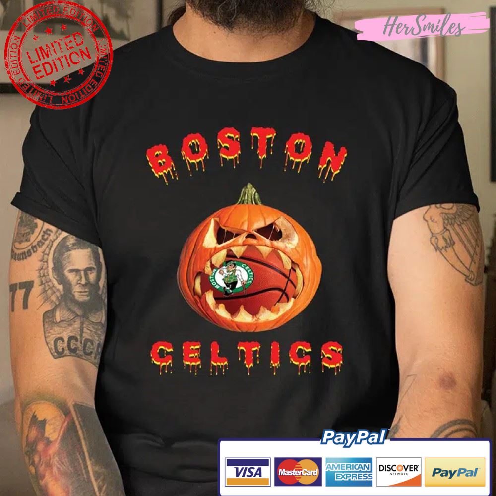 Boston Celtics Halloween Pumpkin Shirt