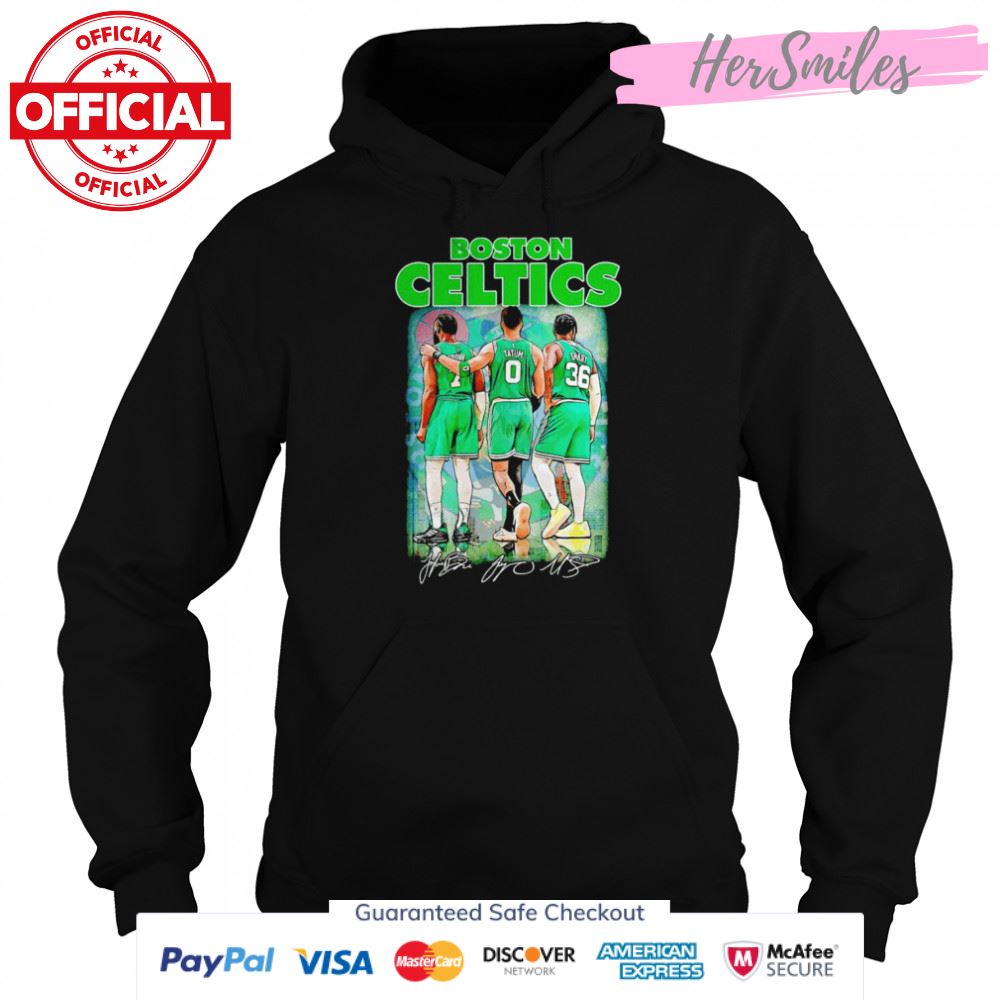 Boston Celtics Jaylen Brown Jayson Tatum Marcus Smart signatures 2022 T-shirt Boston Celtics Jaylen Brown Jayson Tatum Marcus Smart signatures 2022 T-shirt