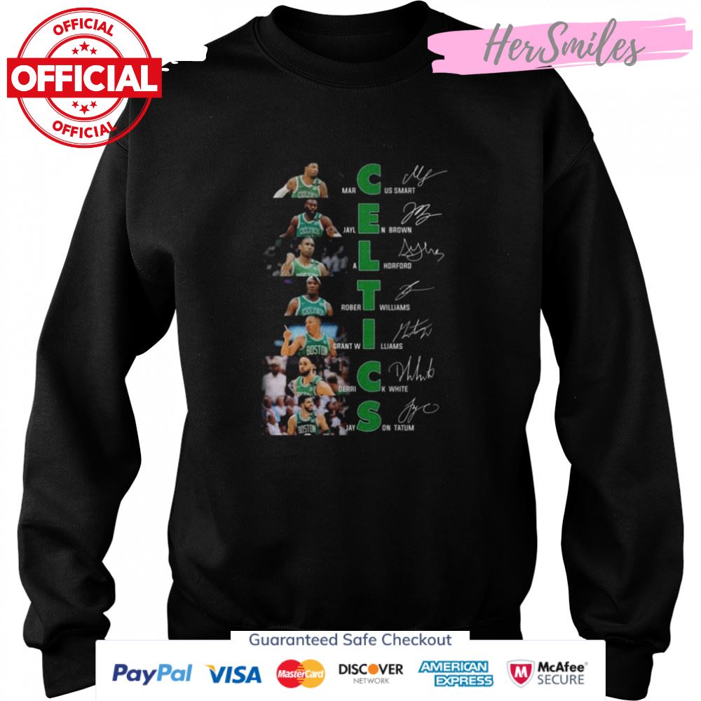 Boston Celtics Marcus Smart Jaylen Brown signatures shirt Boston Celtics Marcus Smart Jaylen Brown signatures shirt